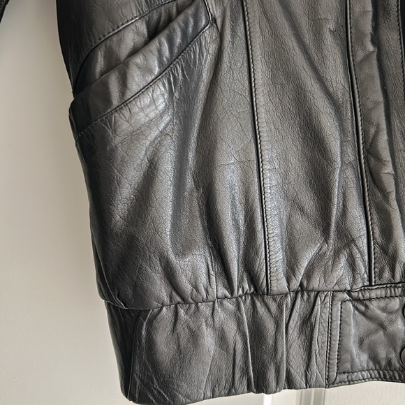 Vintage Georgetown Leather Design Black Jacket. Size 7/8 - Picture 4 of 16
